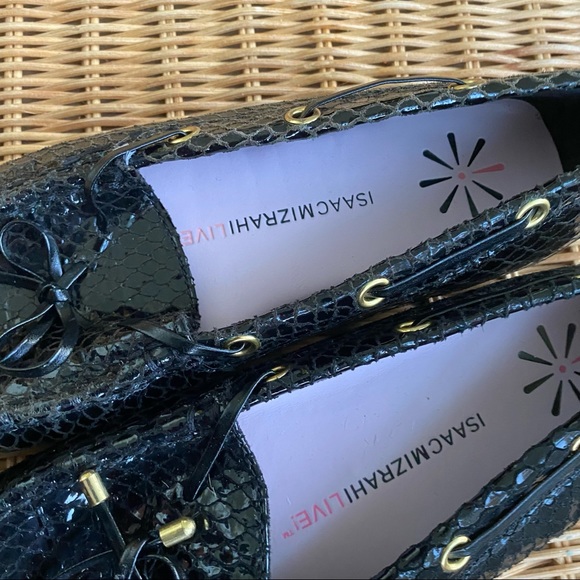 6 Isaac Mizrahi Live Black Patent driving shoes - Picture 5 of 7